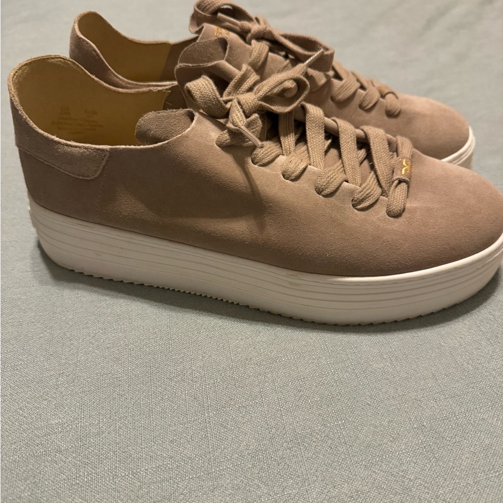 Sam Edelman Taupe Platform Sneakers